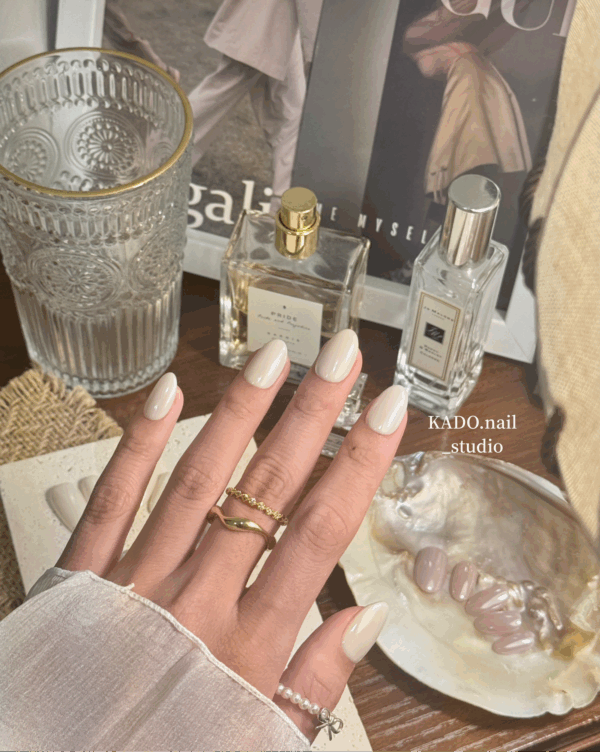 綢緞珍珠奶白色 Silk Pearl Veil