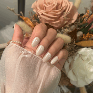 綢緞珍珠奶白色 Silk Pearl Veil